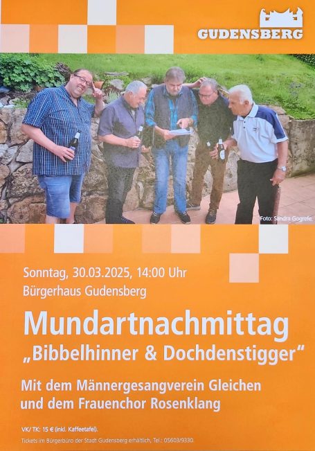 Mundartnachmittag mit dem MGV Gleichen und Frauenchor Rosenklang