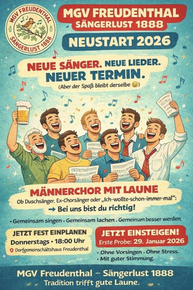 Werbeplakat für einen Männerchor
