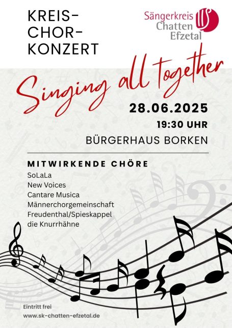 Kreischorkonzert am 28.06.2025 im Bürgerhaus Borken