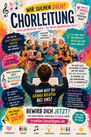 Plakat Chorleitung gesucht